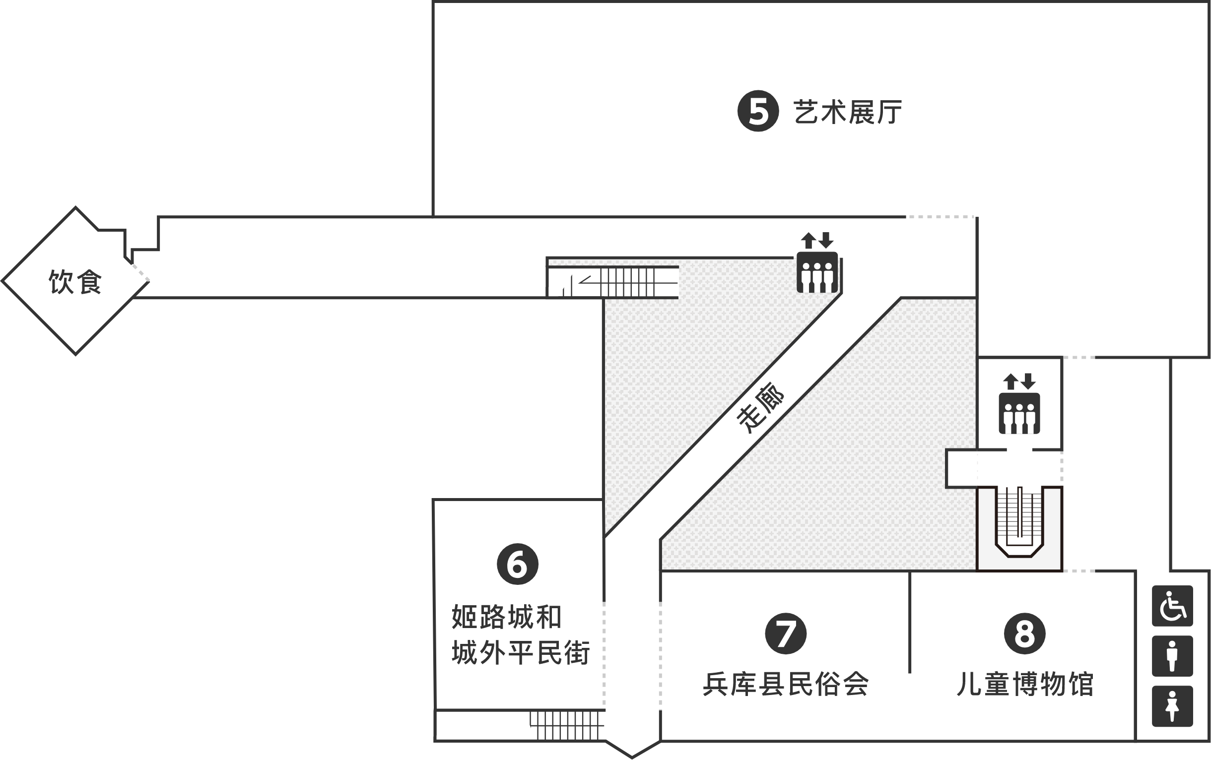 歴史博物館 2階のフロアマップです。