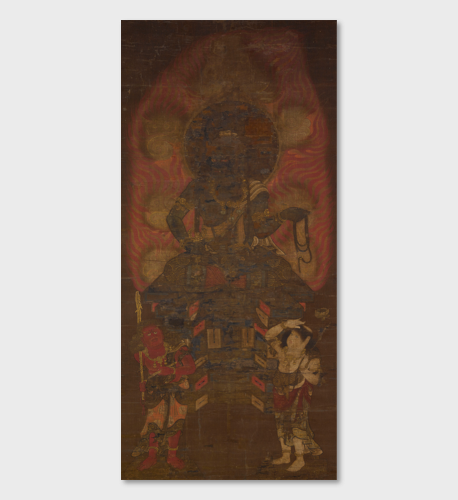 貴重品 仏教美術 クスノキ 精密細工 不動明王二童子像 仏教美術 木雕